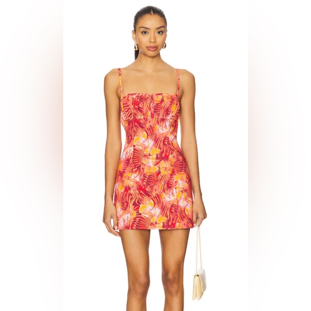 Free People Tropical Floral Mini Dress NWT Medium Cotton Bodycon Sundress